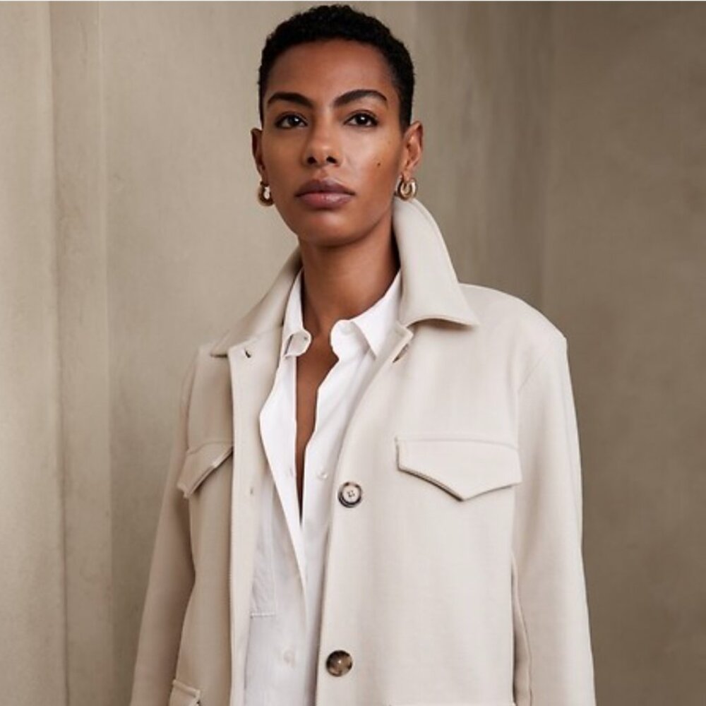 Banana Republic Small Boxy Twill Utility Jacket